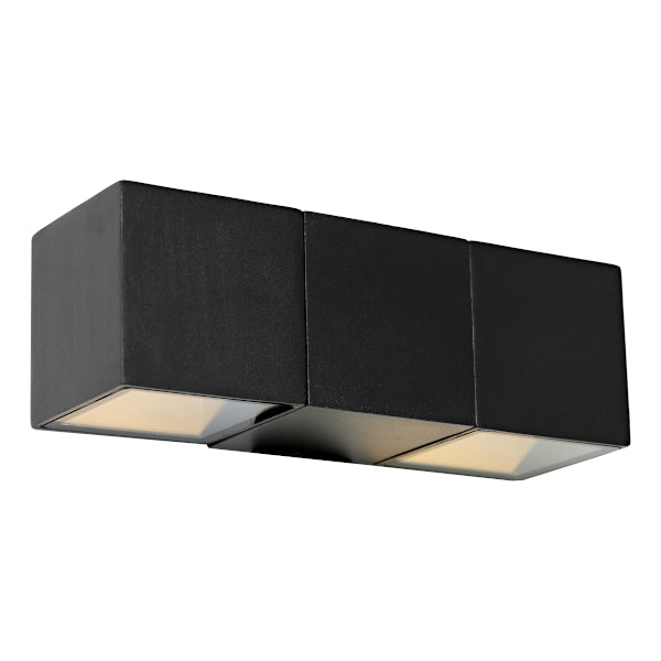 Solano Rectangle Exterior Up and Down Black Wall Light