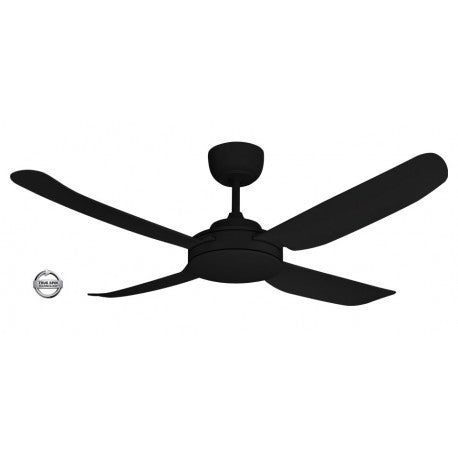 Spinika II 48&quot;/1220mm Black Glass Fibre Composite Plastic AC Motor Ceiling Fan