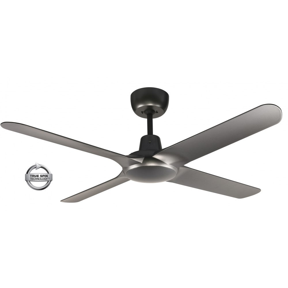 Spyda 50"/1250mm 4-Blade Titanium ABS Plastic Ceiling Fan by Ventair