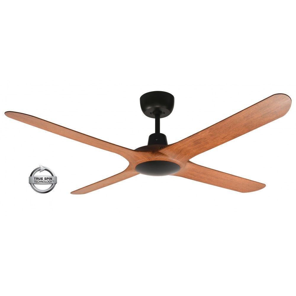 Spyda 50"/1250mm 4-Blade Teak ABS Plastic Ceiling Fan by Ventair