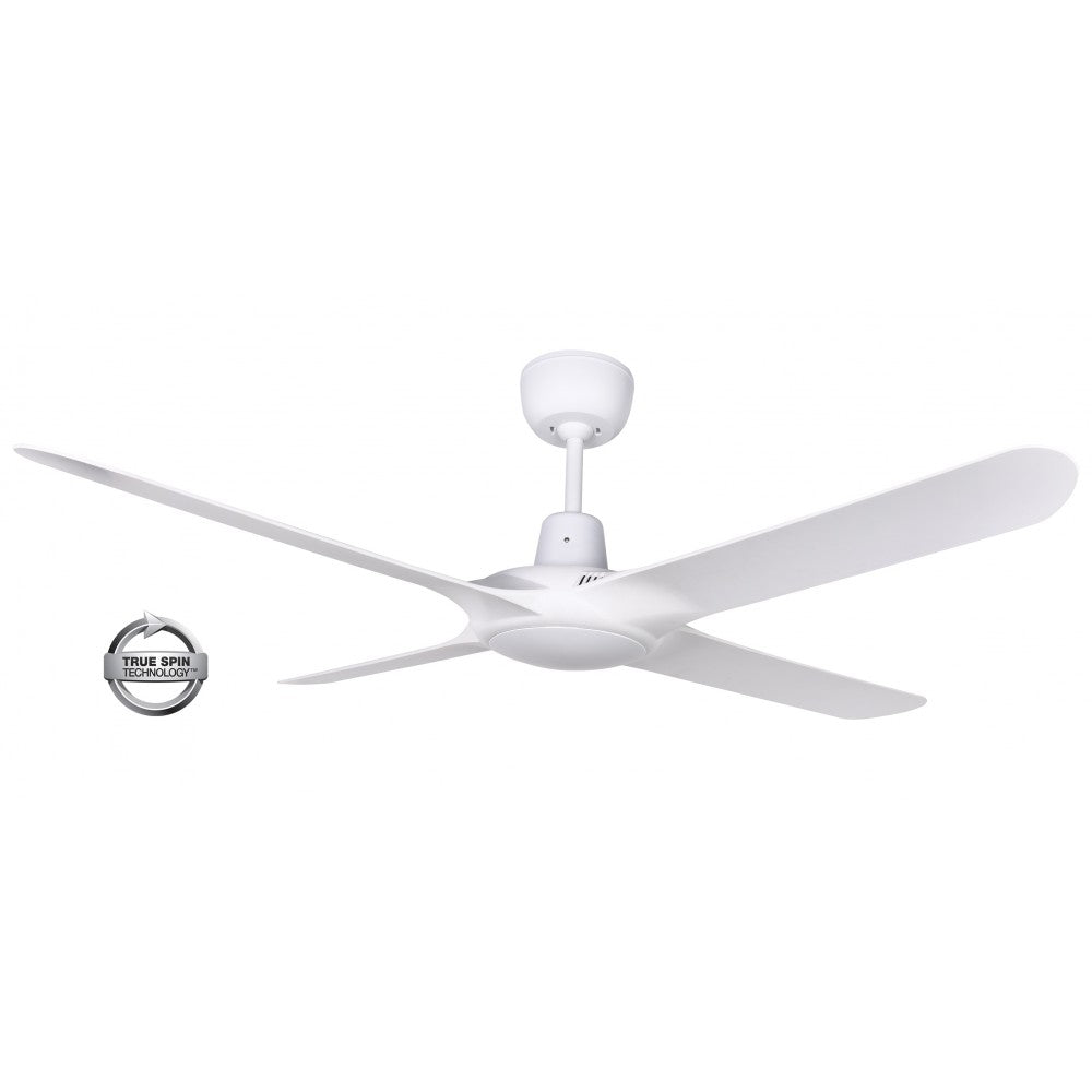 Spyda 50&quot;/1250mm 4-Blade White ABS Plastic Ceiling Fan by Ventair