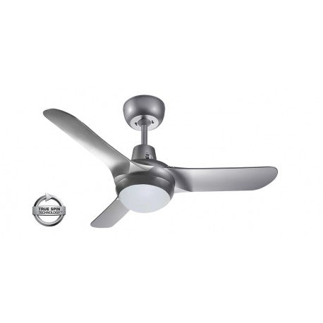 Spyda 36&quot;/900mm 3-Blade Titanium with LED Light ABS Plastic Ceiling Fan By Ventair