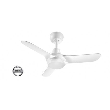 Spyda 36&quot;/900mm 3-Blade White with LED Light ABS Plastic Ceiling Fan By Ventair