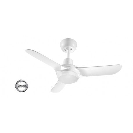 Spyda 36"/900mm 3-Blade White with LED Light ABS Plastic Ceiling Fan By Ventair