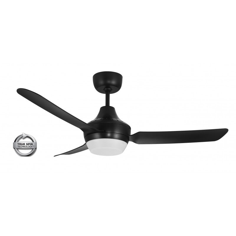 Stanza 48&quot;/1220mm Black with B22 Light 3 Blade AC Ceiling Fan