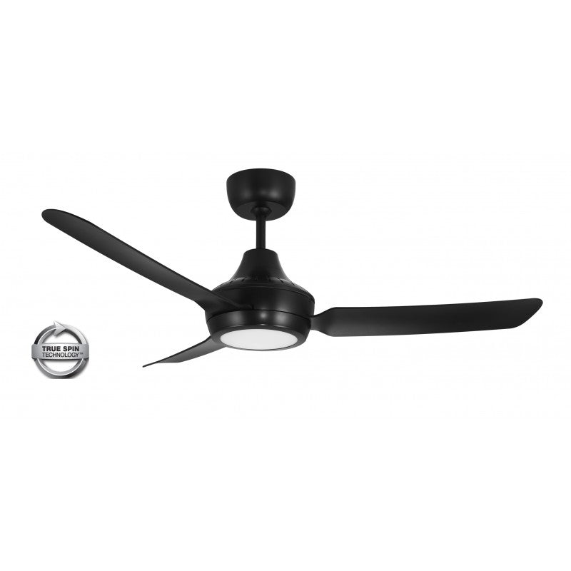 Stanza 48&quot;/1220mm Black with LED Light 3 Blade AC Ceiling Fan