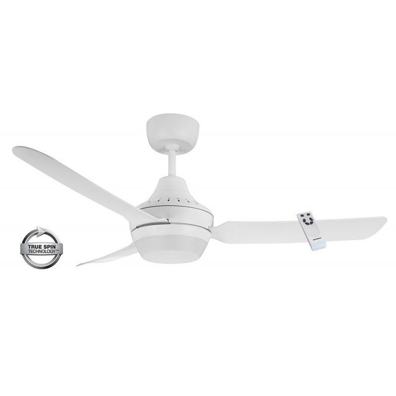 Stanza 48&quot;/1220mm White with B22 Light and Remote 3 Blade AC Ceiling Fan