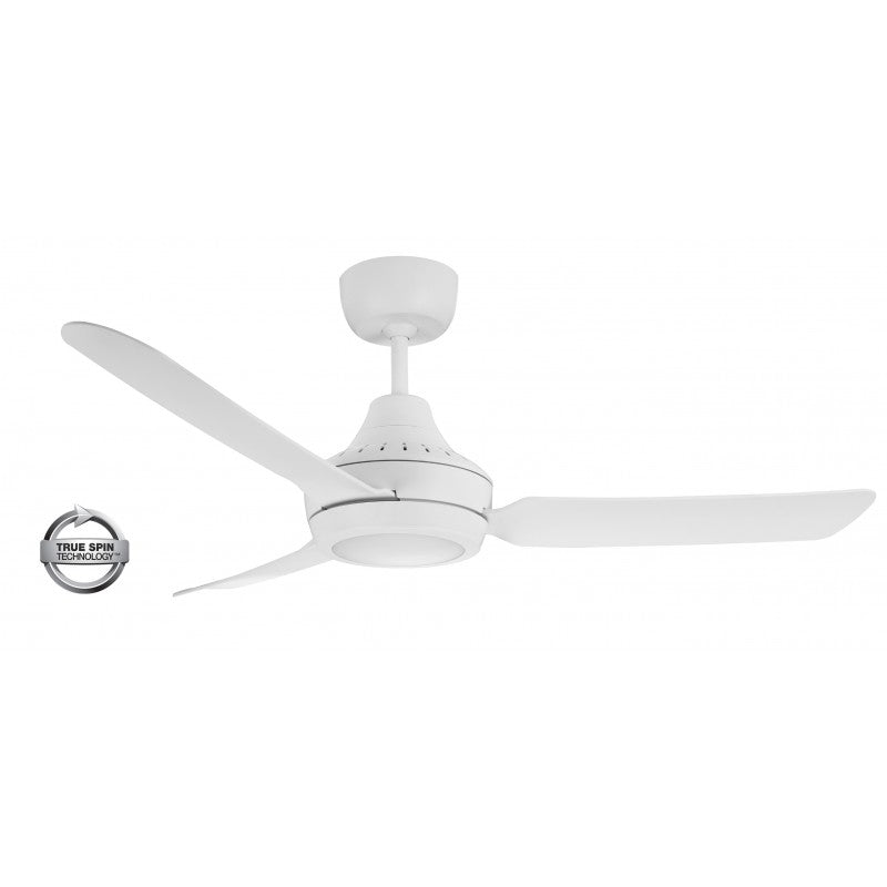 Stanza 48&quot;/1220mm White with LED Light 3 Blade AC Ceiling Fan