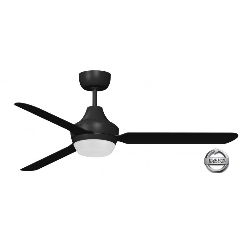 Stanza 56"/1400mm Black with B22 Light 3 Blade AC Ceiling Fan