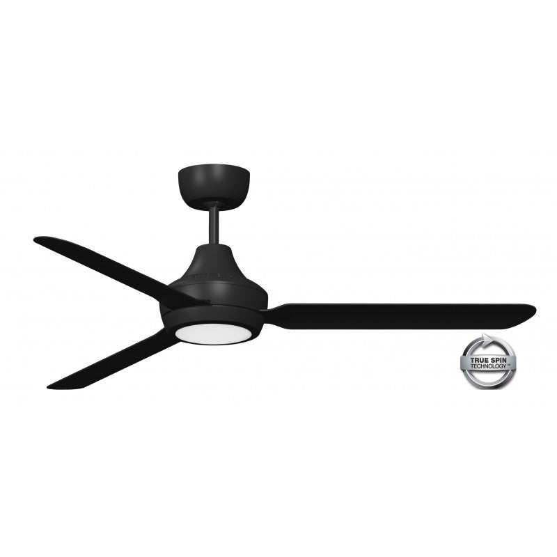 Stanza 56&quot;/1400mm Black with LED Light 3 Blade AC Ceiling Fan