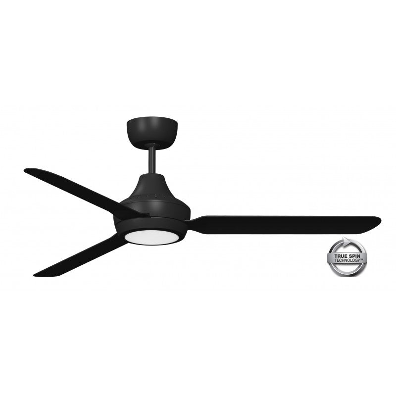 Stanza 56"/1400mm Black with LED Light 3 Blade AC Ceiling Fan