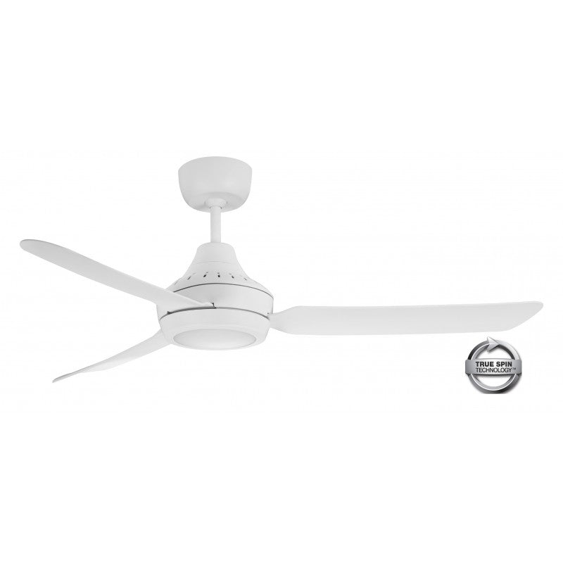 Stanza 56&quot;/1400mm White with LED Light 3 Blade AC Ceiling Fan