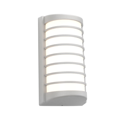 Tacoma Bunker Exterior Silver Wall Light