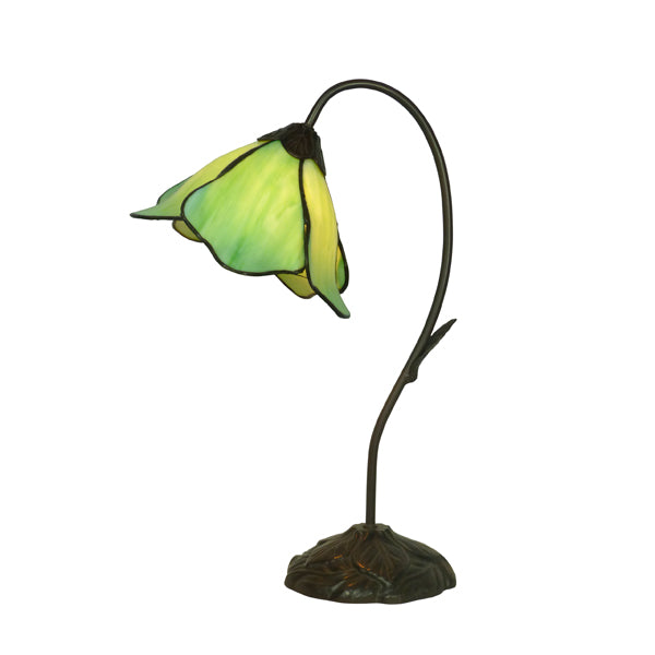 Tiffany Single Green Lotus Table Lamp