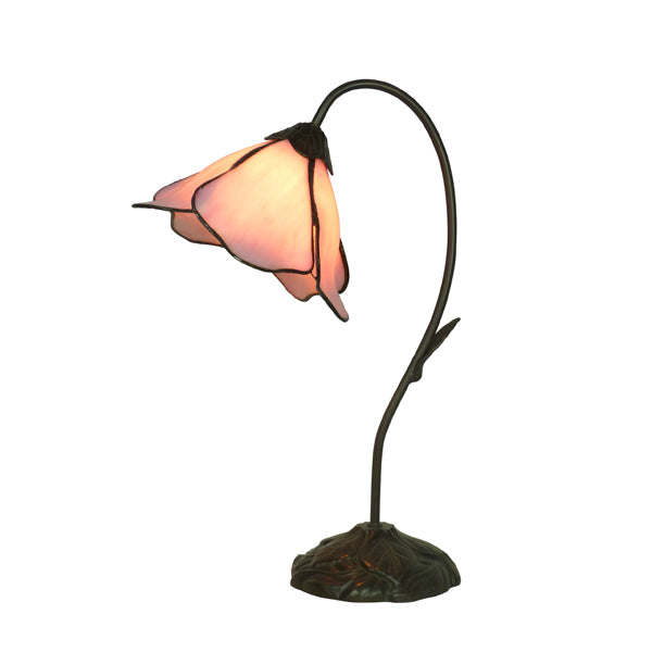 Tiffany Single Pink Lotus Table Lamp