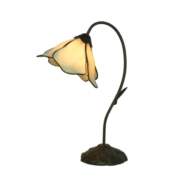 Tiffany Single Beige Lotus Table Lamp