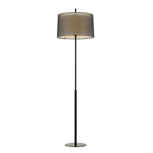 Vale Black Dual Shade Floor Lamp