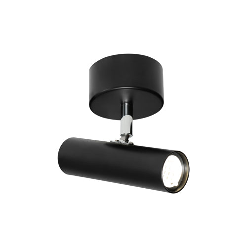 Vector 1 Light Black Round Architectural Slim LED Spotlight