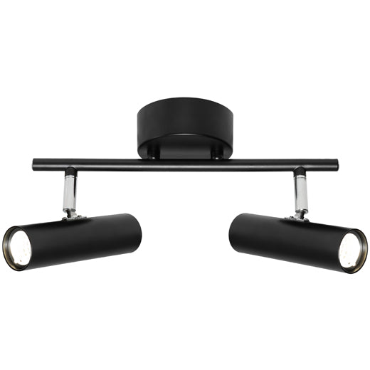 Vector 2 Light Bar Black Round Architectural Slim LED Spotlight