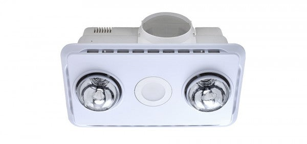 Brook 2 White 3-in-1 Bathroom Heater With LED