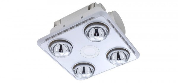 Brook 4 White 3-in-1 Bathroom Heater With LED