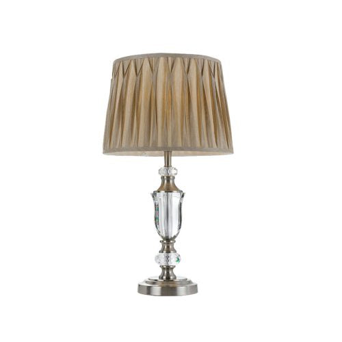 Wilton Nickel Solid Crystal Body Table Lamp