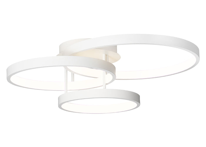 Zola 3 Light White Modern LED Close to Ceiling